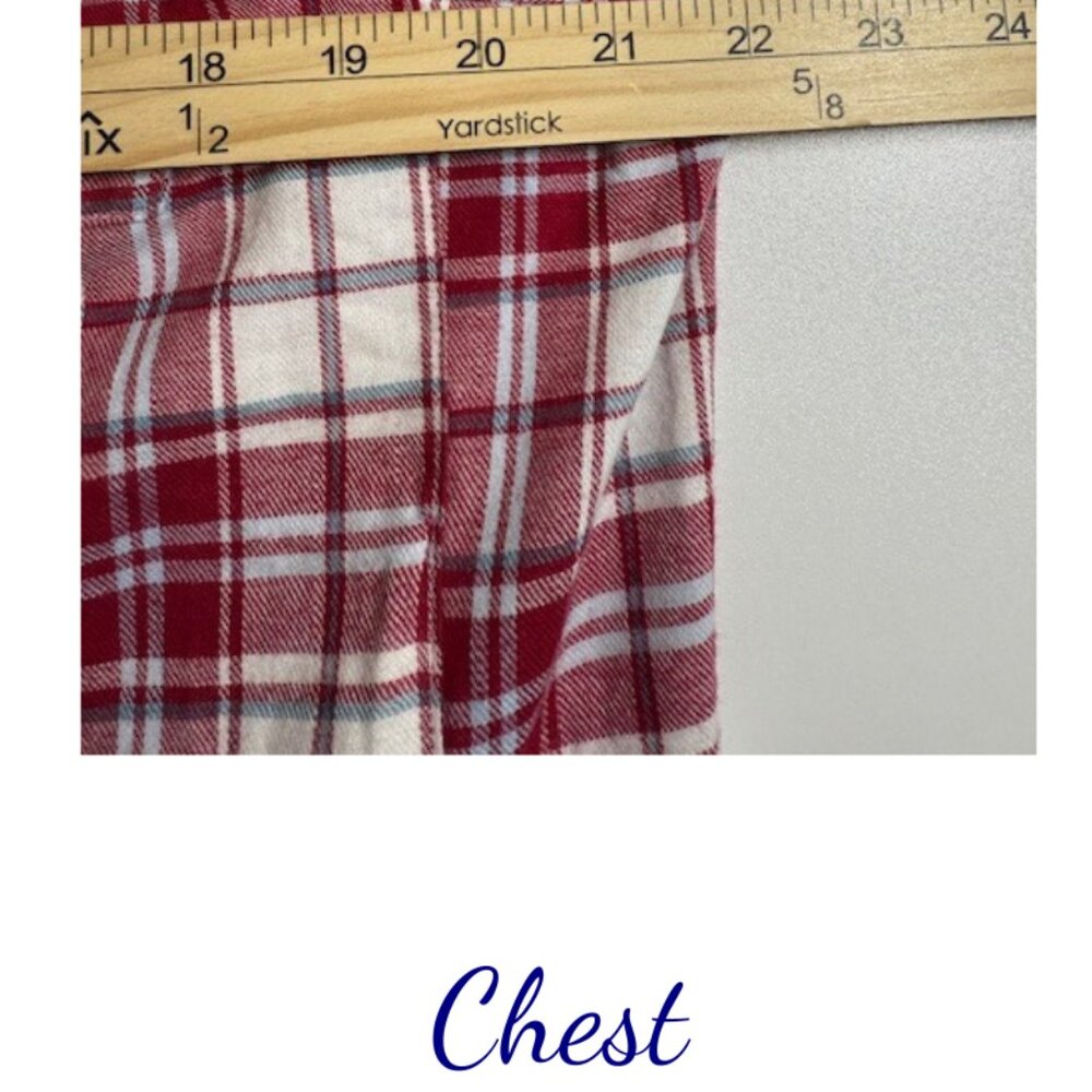 Lauren James Women’s Boyfriend Flannel Shirt Large Red Plaid NWT Large - Picture 5 of 7